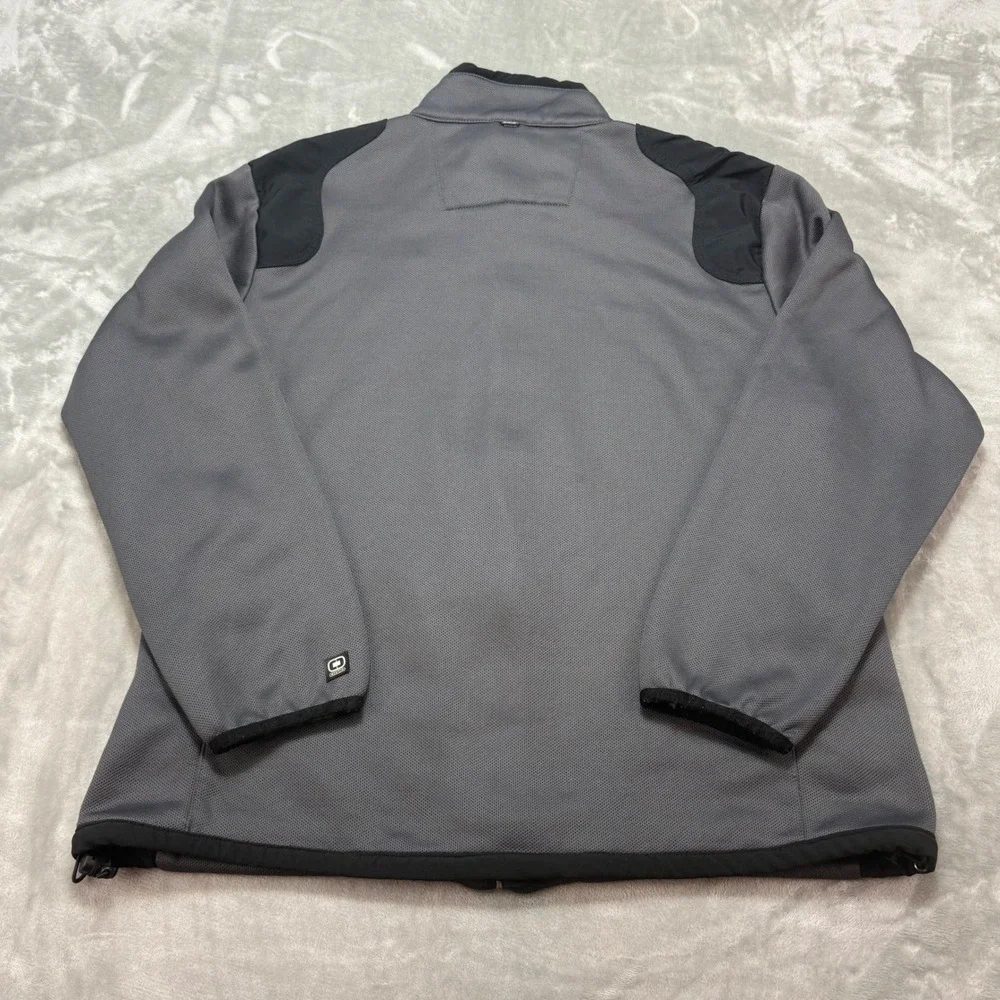 OGIO UPS Racing Jacket Mens XL‎ Full Zip Fleece Lined Gray Black